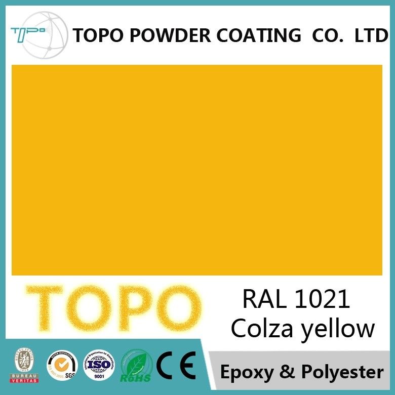 TGIC liberan el color amarillo 1021 de la colza de la pintura RAL de la capa del polvo del poliéster