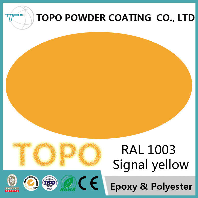 Polvo de epoxy puro Thermoset del espray electrostático que cubre color amarillo de la señal de RAL 1003