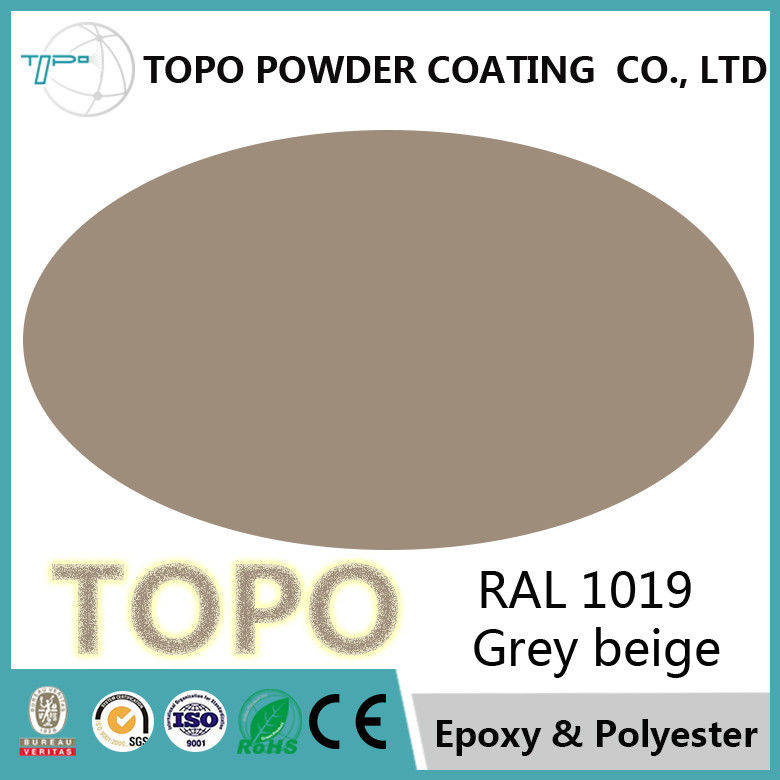 Polvo de epoxy puro beige gris de RAL 1019 que cubre tolerancia química excelente